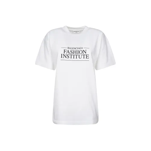 Balenciaga T-Shirt Женская Белая Свободного кроя