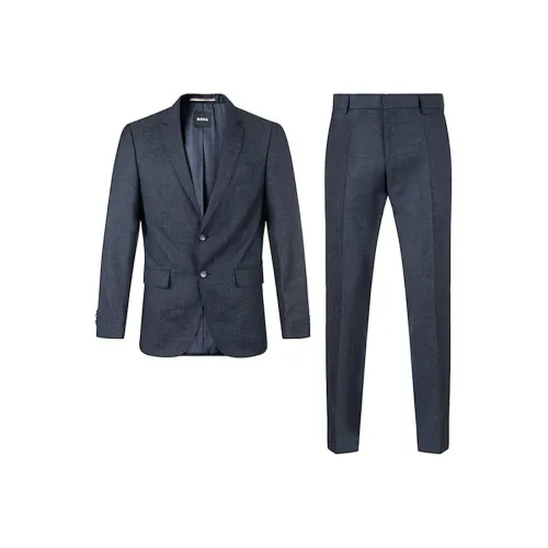 Hugo Boss FW23 Бизнес-костюм мужской темно-синий