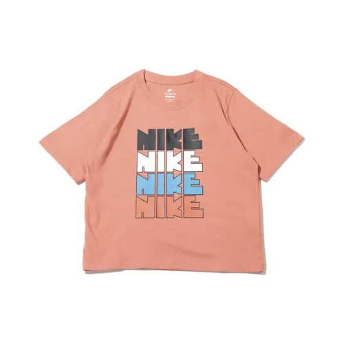 nike x Atmos pink Стандартная T-рубашка Женская Madder Root Коричневый