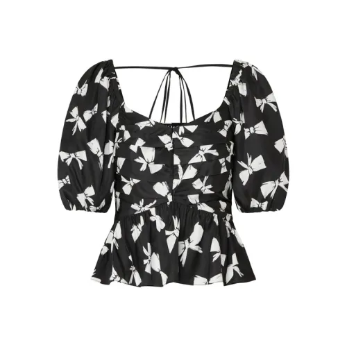 MO&CO Черный с белым Многоцветный Женские Короткие топы