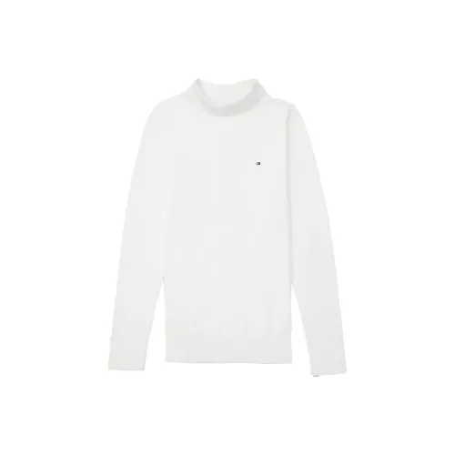 Tommy Hilfiger Tommy Hilfiger Ролловый свитер Свитер Топы Milky WAY T Рубашка Женская Белая