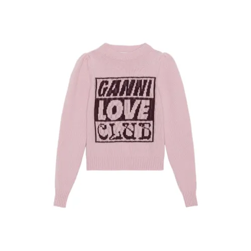 GANNI SS22 Свитер Трикотаж Женский Розовый