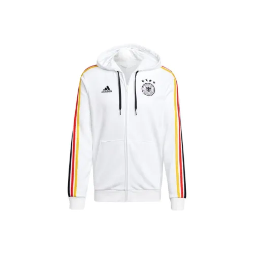 Adidas Germany DNA Full Zip Hoodie Футбол Джерси Мужской Белый