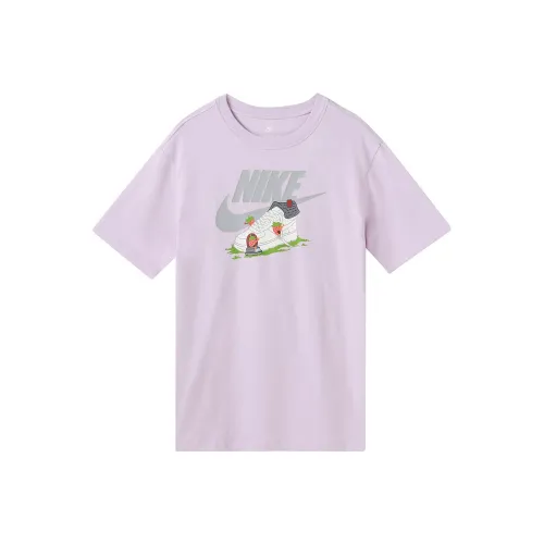 Nike Комплект с короткими рукавами T-рубашка Женская Розовый Фиолетовый