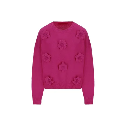 Valentino Розово-красные Женские Свитеры