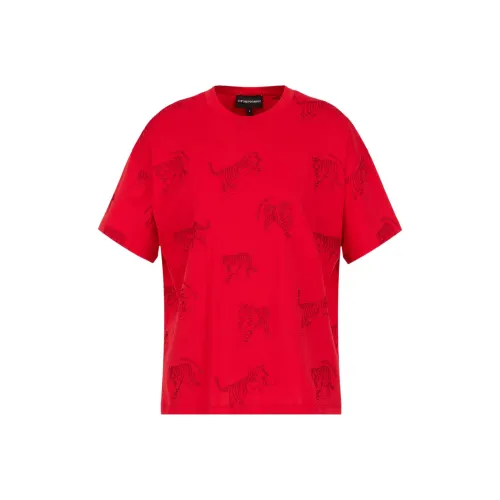 EMPORIO ARMANI SS22 T-Shirt Женская Красная