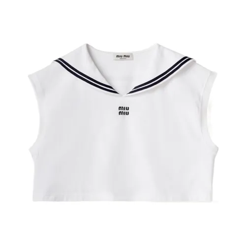 MIU MIU SS24 T Рубашка Женская Белая