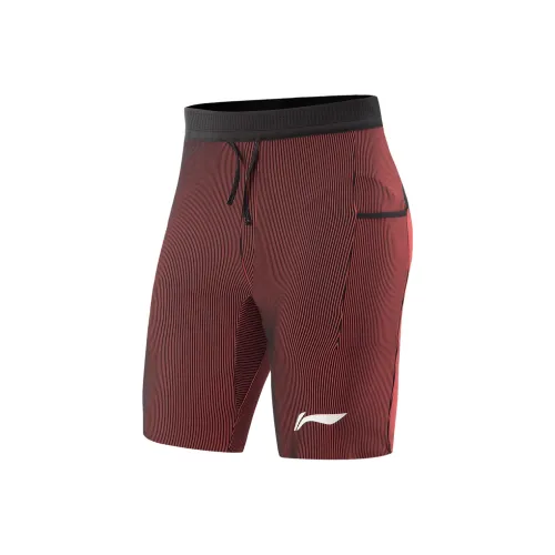 LINING RUNNING Collection Черный/Неоново-фруктовый красный Мужские спортивные шорты