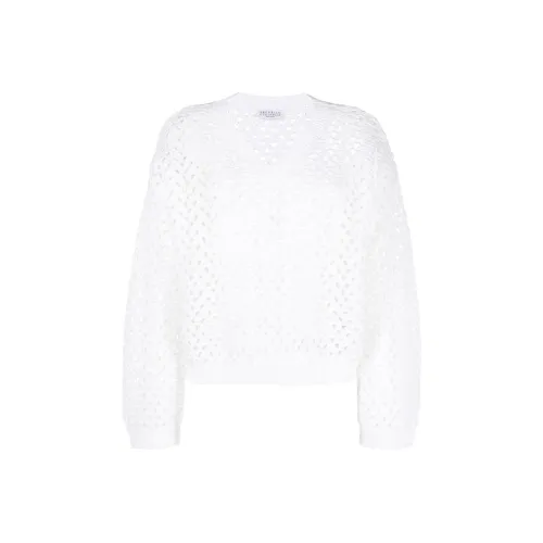 Brunello Cucinelli Белые Женские Свитеры