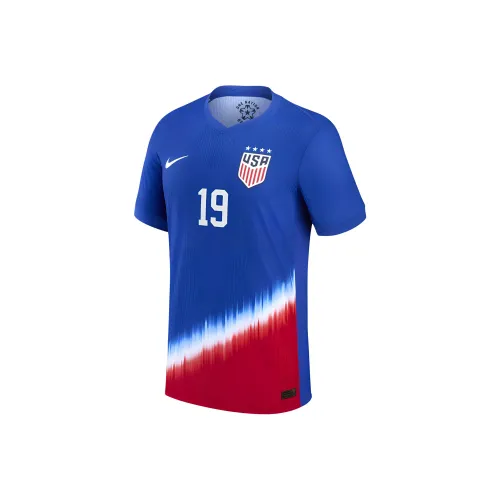 Nike Crystal Dunn USWNT 2024 Match Away Футбол Джерси Мужской Синий