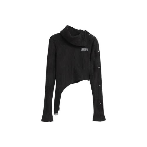 YITOUAGUA Черный Женский Свитер