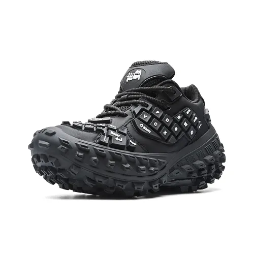 ORD Ударопрочный Устойчивый к истиранию Легкий Противоскользящий Низкий Топ Кроссовки с Толстой Подошвой Унисекс Черный