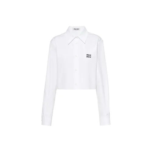 MIU MIU Белый Женские Короткие Топы