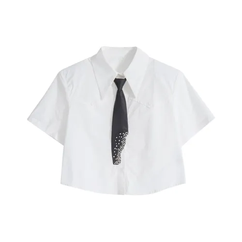 SMEN Белый Женские Короткие Топы