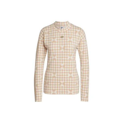 Adidas Originals SKI CHIC ALLOVER Рукав с оборкой T-рубашка Женская Желтая Белая