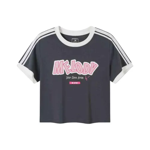 XTEP Sports Life Collection T-рубашка Женская Marlstone Серый