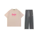 Серый Белый с короткими рукавами + Темно-серые штаны