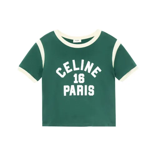 CELINE Зеленые Женские Футболки
