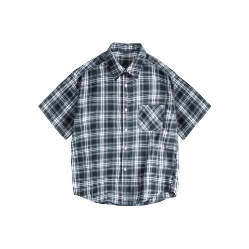 Lightning X Storm Рубашка Унисекс Темно-синяя Клетка