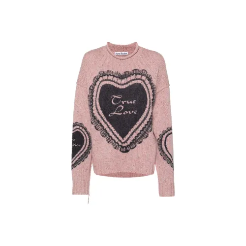 Acne Studios FW24 Свитер Женский Темно-Розовый