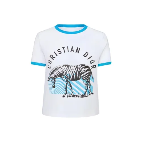 DIOR SS22 Стандартная T-рубашка Женская Белая