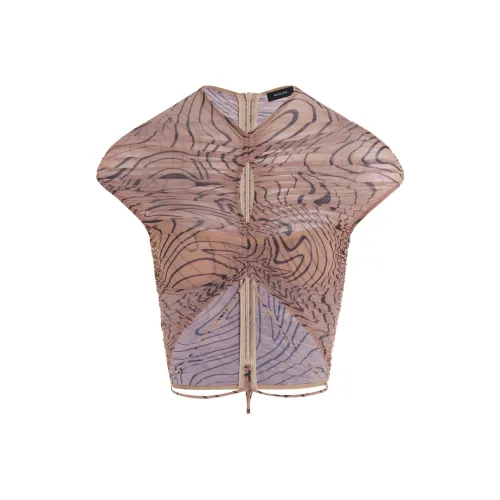 Mugler SS24 T Рубашка Женская Коричневая