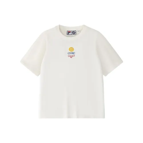 FILA FUSION X Round Two Стандартная T-рубашка Женская Облачный Белый WT