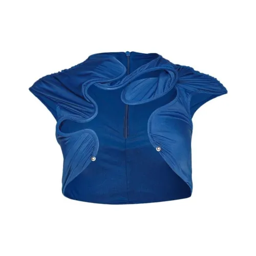 Christopher Esber SS24 CROP TOP Женский Королевский Синий