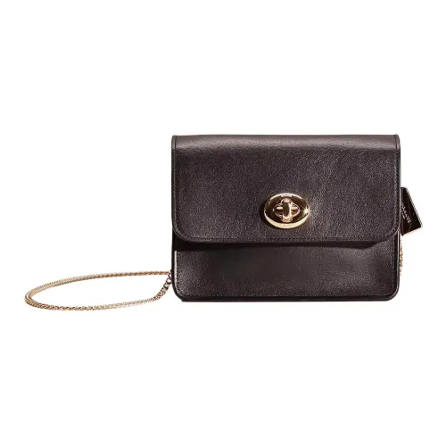 COACH Bowery Телячья кожа Сумка через плечо Маленькая Женская Черная