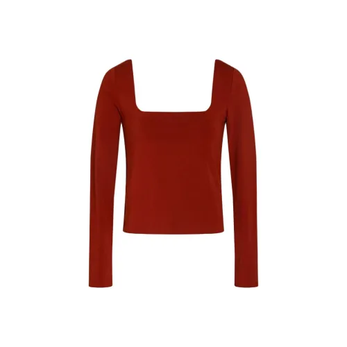 VINCE Red Женские T-рубашки