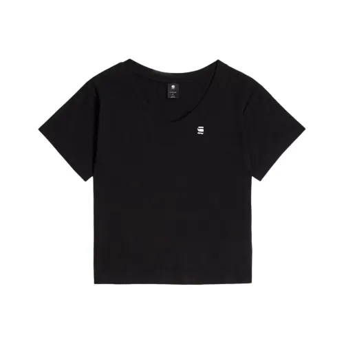 Г Звезда RAW Рукав с оборванным плечом T-рубашка Женская Черная