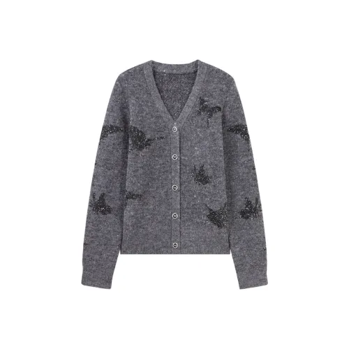 Qiushui Yiren Свитер Женский Темно-Серый