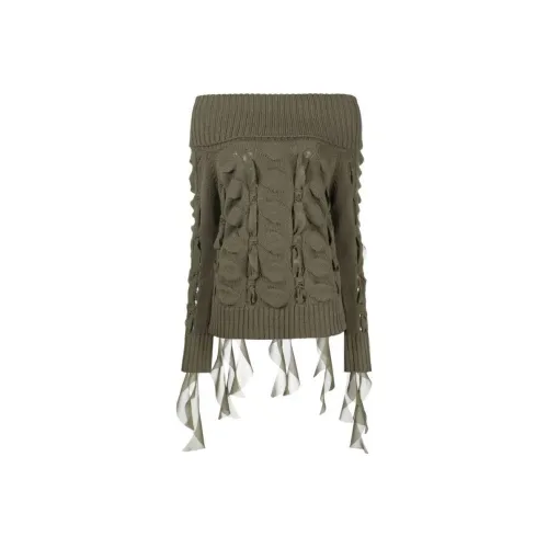 Blumarine Армейский зеленый Женские свитеры