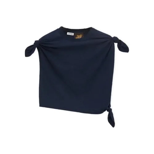 LOEWE SS24 CROP TOP Женский Midnight Blue