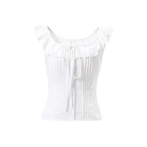 MTHE Flutter Sleeve T-Shirt Женская Белая