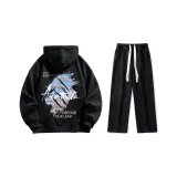 Set (Black Fleece-Lined + Black Jeans)  
Комплект (Черный с флисовой подкладкой + Черные джинсы)