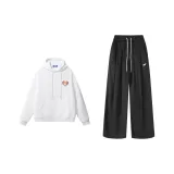 Белый топ + черные штаны