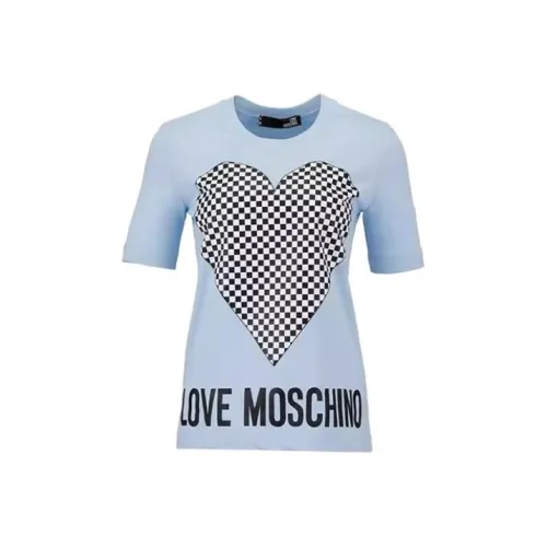 MOSCHINO Светло-синие Женские футболки