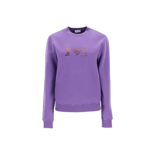 SAINT LAURENT Толстовка Женская Фиолетовая