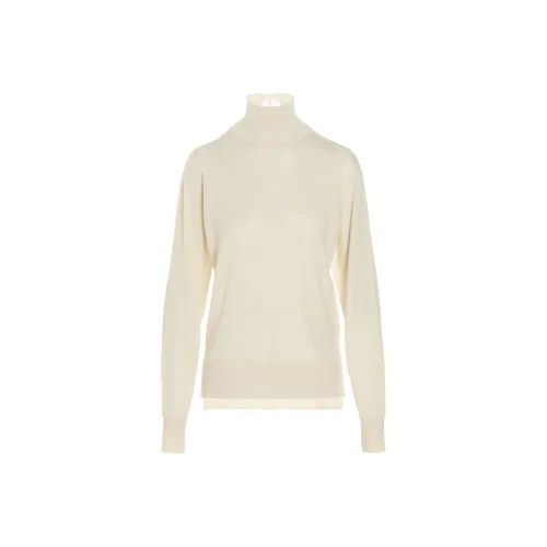 JIL SANDER Экрю Женские кашемировые свитеры