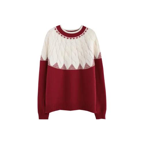 Tonlion Свитер Женский Красный Тон