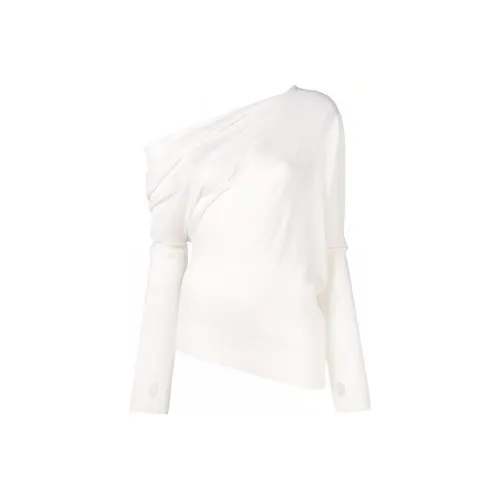 TF Свободный крой Свитер Женская Белая