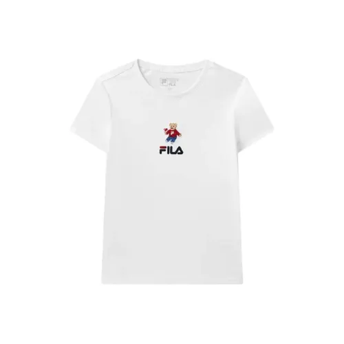 FILA ORIGINALE Стандартный белый Женские футболки