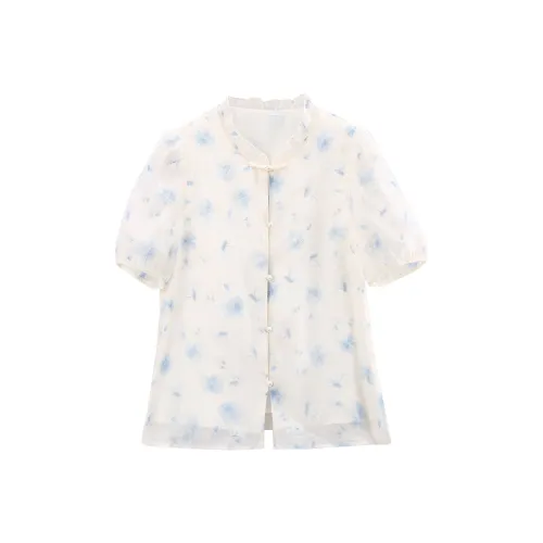 A paradise for awakening Рубашка Женская Синяя