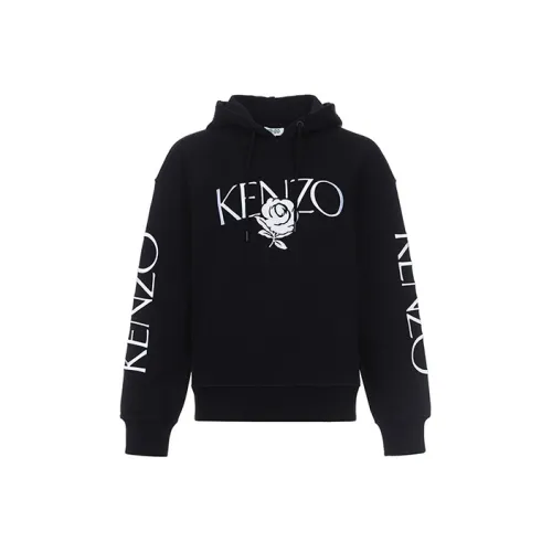 KENZO Letter Logo Черный Женские Свитшоты