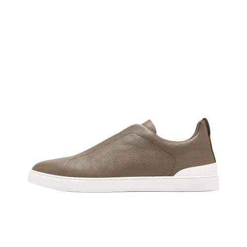 Ermenegildo Zegna Triple Stitch Скейтборд Кроссовки Низкие Топ Тауповый Мужской