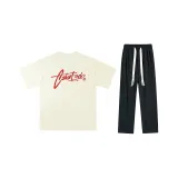 Комплект одежды (Абрикос Красный Вышивка + Черные Штаны)