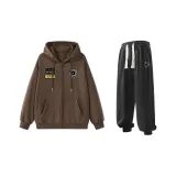 Set (Coffee Sweatshirt + Black Training Pants)  
Комплект (Кофейный Свитшот + Черные Спортивные Штаны)