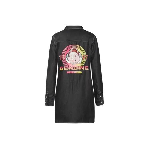 EVISU Джинсовый синий Женские рубашки