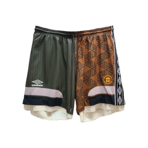 Umbro x Children of the Discordance совместные повседневные шорты AW24 унисекс зеленый коричневый